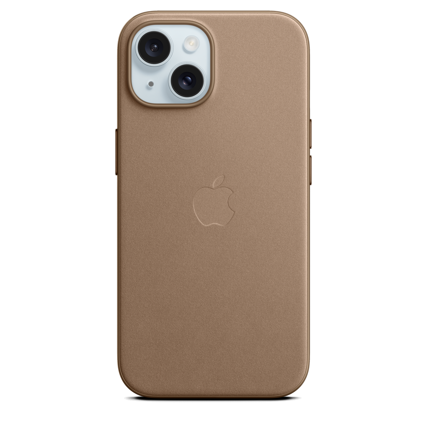 Coque en tissage fin avec MagSafe pour iPhone 15 - Taupe