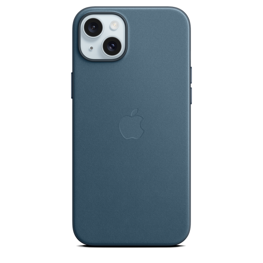 Coque en tissage fin avec MagSafe pour iPhone 15 Plus - Bleu Pacifique