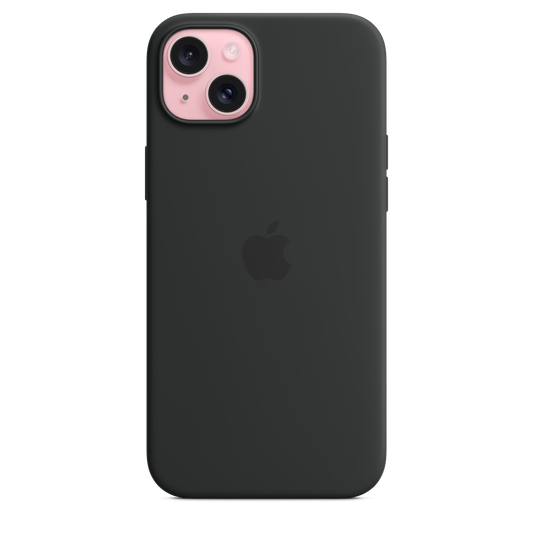 EOL Coque en silicone avec MagSafe pour iPhone 15 Plus - Noir