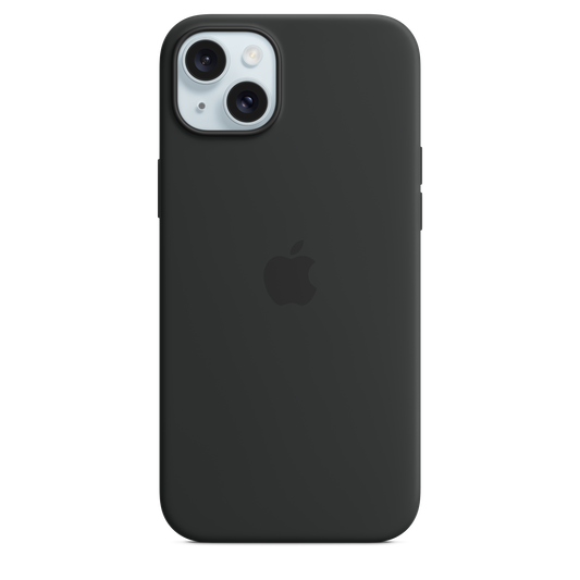 EOL Coque en silicone avec MagSafe pour iPhone 15 Plus - Noir