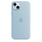 Coque en silicone avec MagSafe pour iPhone 15 Plus - Bleu clair