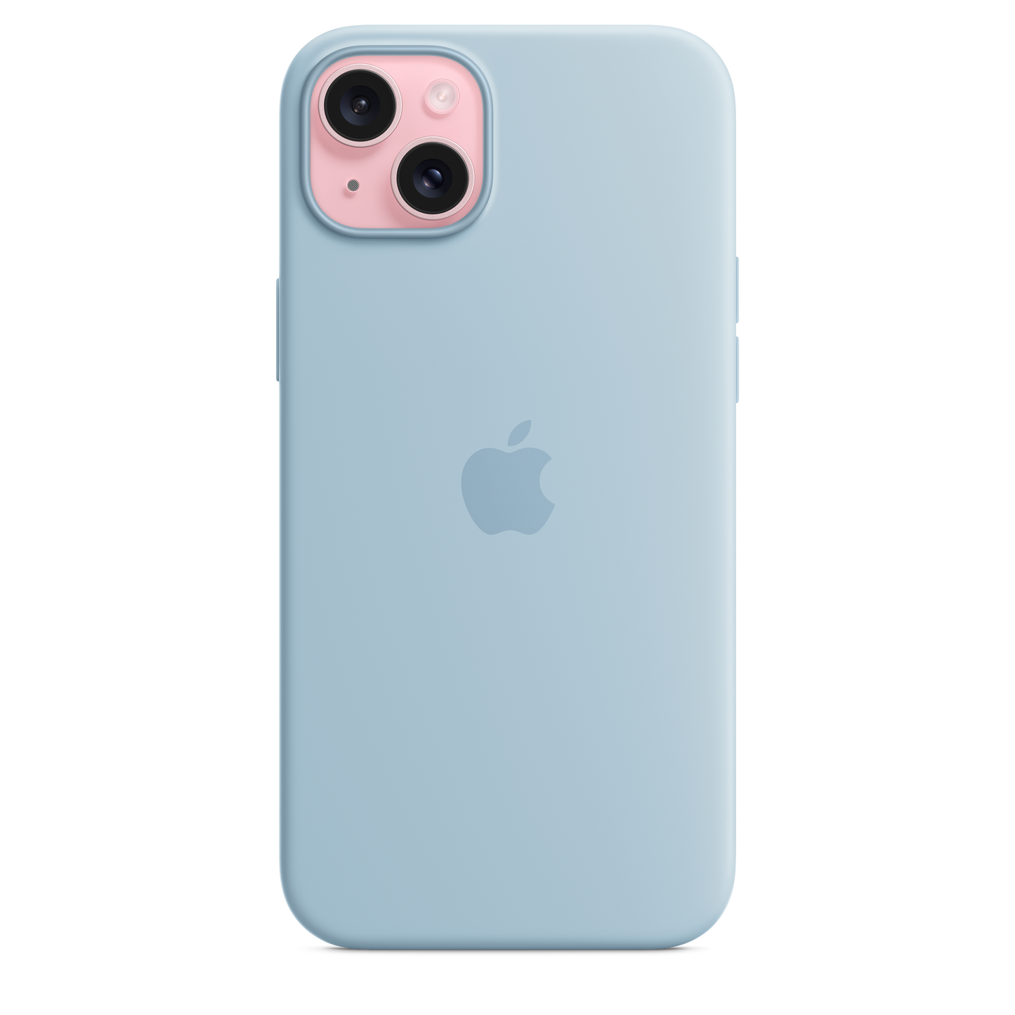 Coque en silicone avec MagSafe pour iPhone 15 Plus - Bleu clair