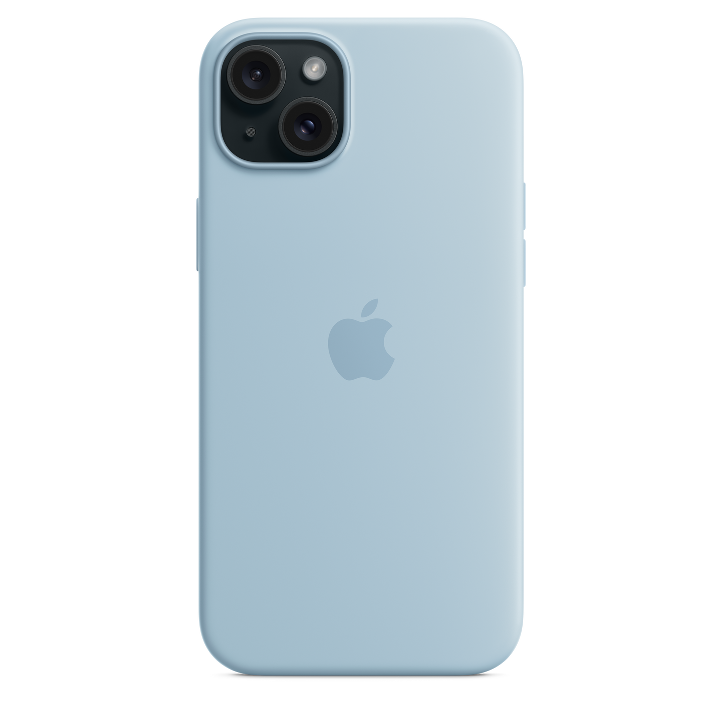 Coque en silicone avec MagSafe pour iPhone 15 Plus - Bleu clair