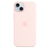 EOL Coque en silicone avec MagSafe pour iPhone 15 Plus - Rose pâle