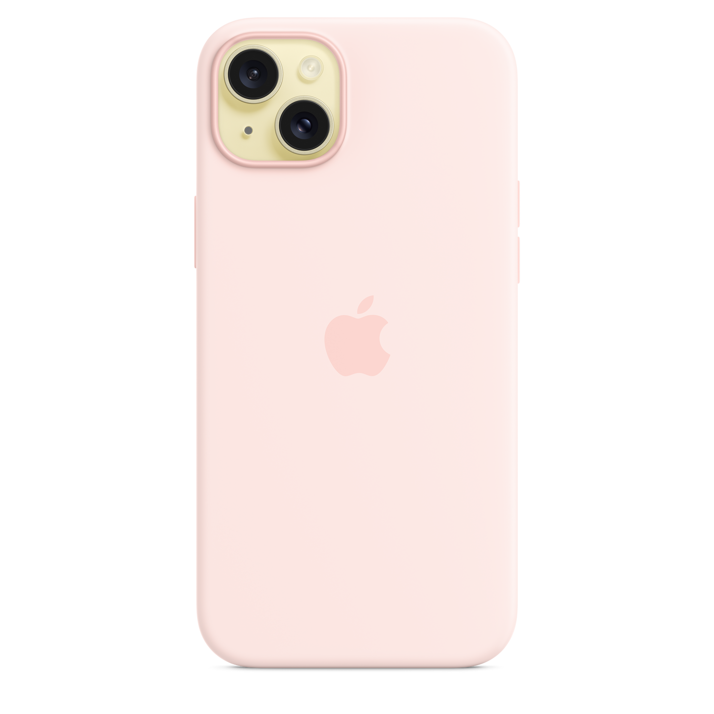 EOL Coque en silicone avec MagSafe pour iPhone 15 Plus - Rose pâle