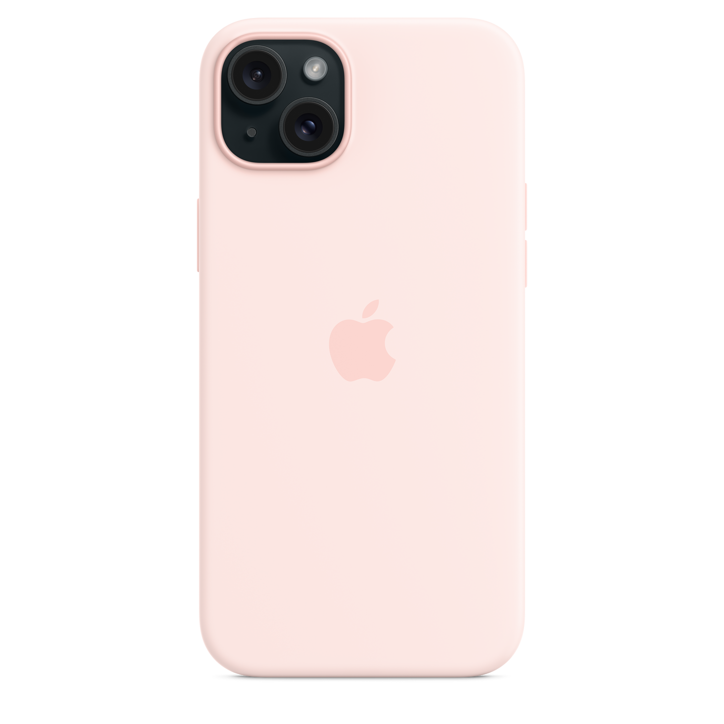 EOL Coque en silicone avec MagSafe pour iPhone 15 Plus - Rose pâle