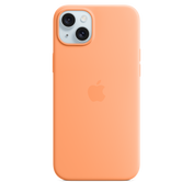 Coque en silicone avec MagSafe pour iPhone 15 Plus - Sorbet à l’orange