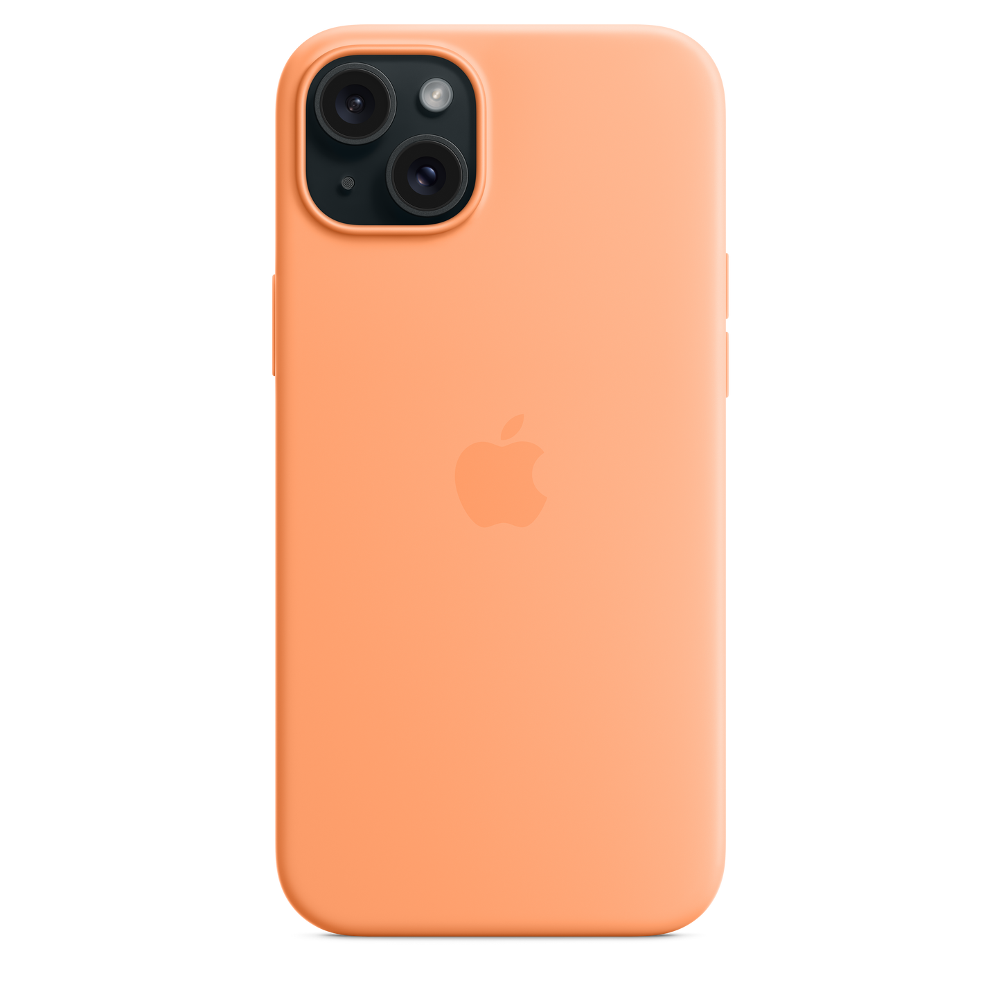 Coque en silicone avec MagSafe pour iPhone 15 Plus - Sorbet à l’orange