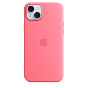 Coque en silicone avec MagSafe pour iPhone 15 Plus - Rose