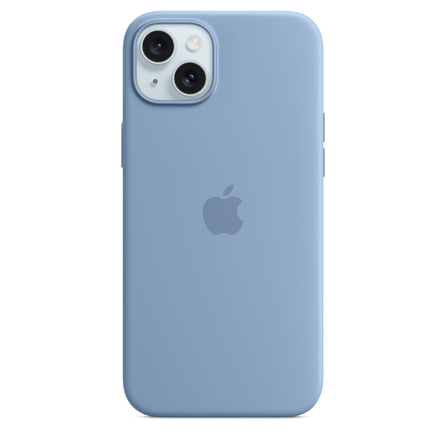 Coque en silicone avec MagSafe pour iPhone 15 Plus - Bleu d’hiver