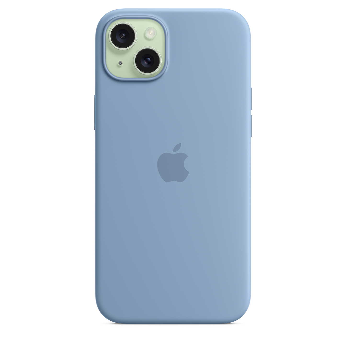 Coque en silicone avec MagSafe pour iPhone 15 Plus - Bleu d’hiver