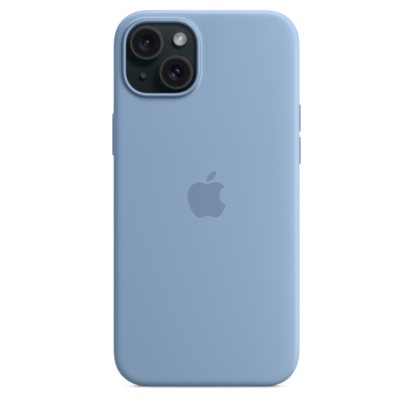 Coque en silicone avec MagSafe pour iPhone 15 Plus - Bleu d’hiver