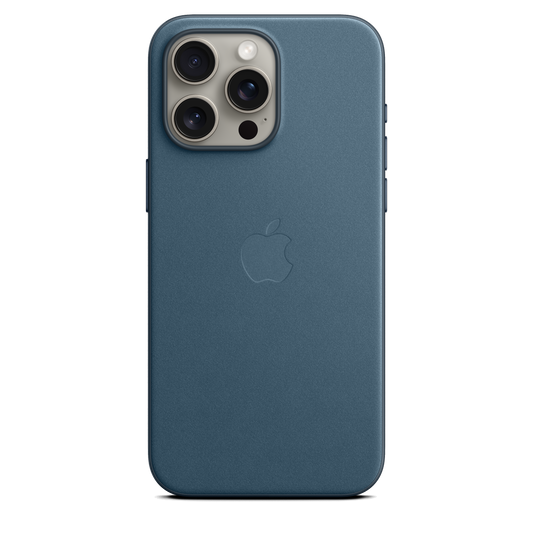 Coque en tissage fin avec MagSafe pour iPhone 15 Pro Max - Bleu Pacifique