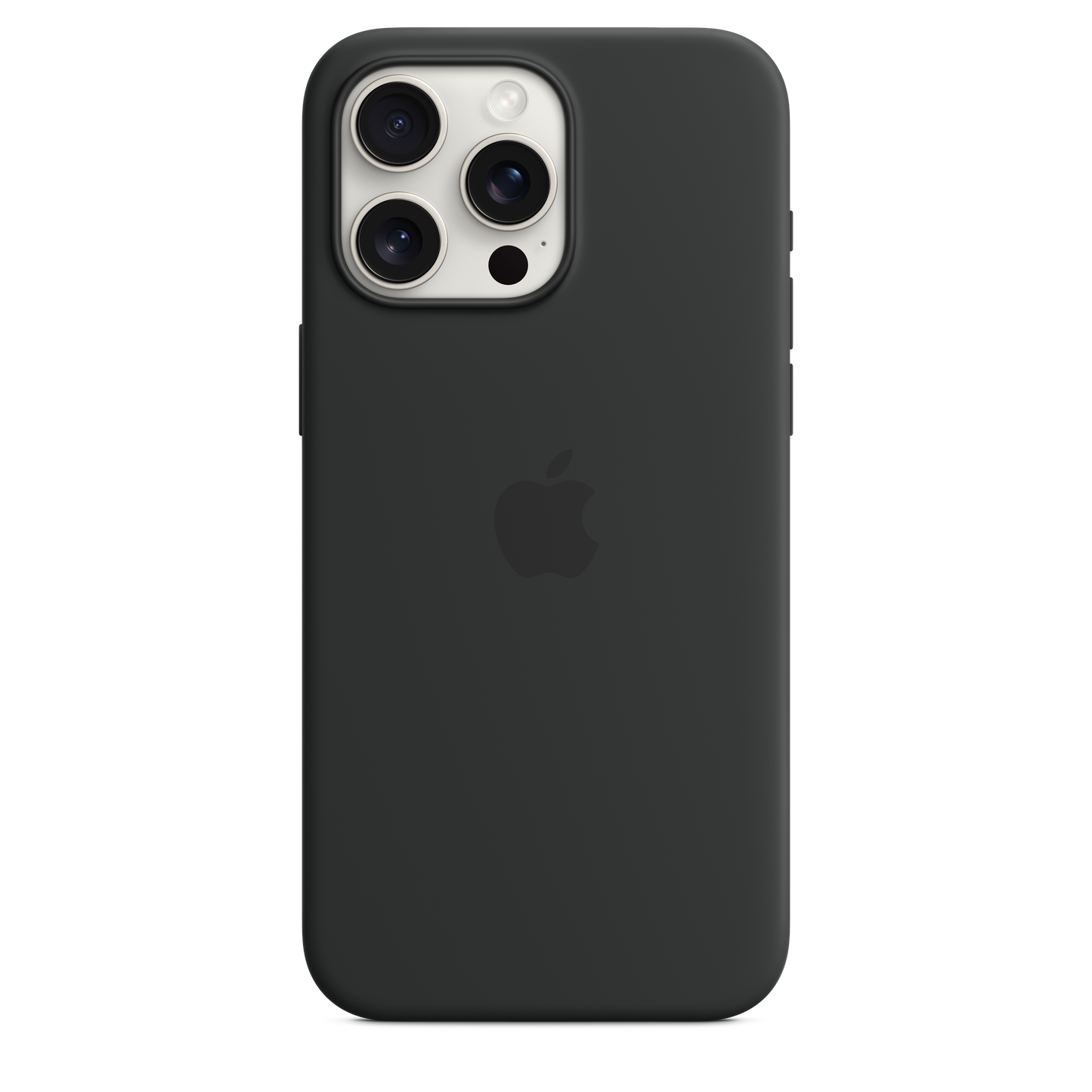 Coque en silicone avec MagSafe pour iPhone 15 Pro Max - Noir