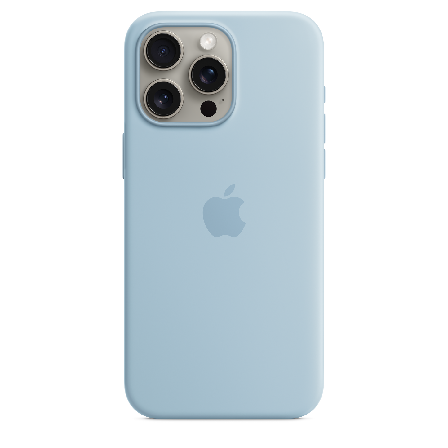 Coque en silicone avec MagSafe pour iPhone 15 Pro Max - Bleu clair