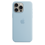 Coque en silicone avec MagSafe pour iPhone 15 Pro Max - Bleu clair