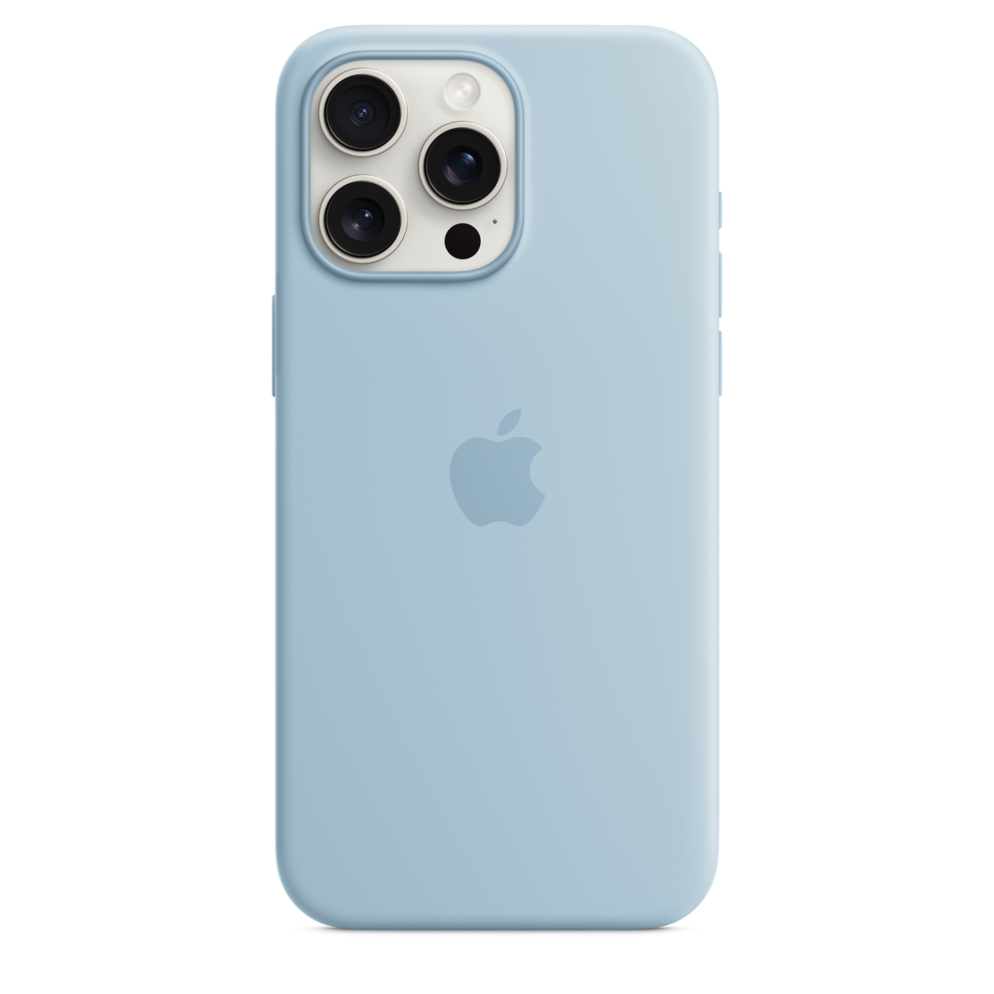 Coque en silicone avec MagSafe pour iPhone 15 Pro Max - Bleu clair