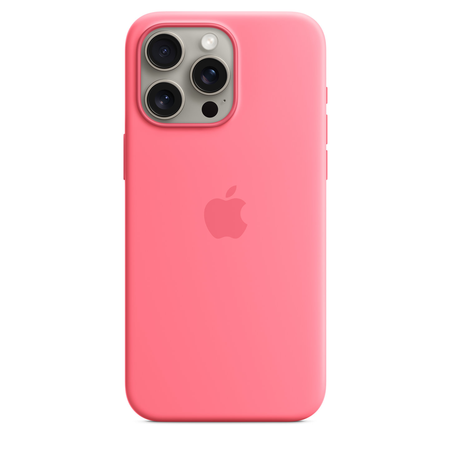 Coque en silicone avec MagSafe pour iPhone 15 Pro Max - Rose