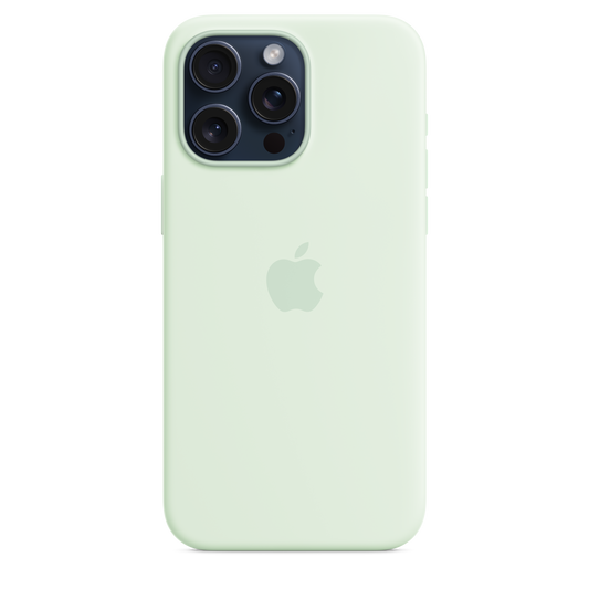 Coque en silicone avec MagSafe pour iPhone 15 Pro Max - Menthe douce