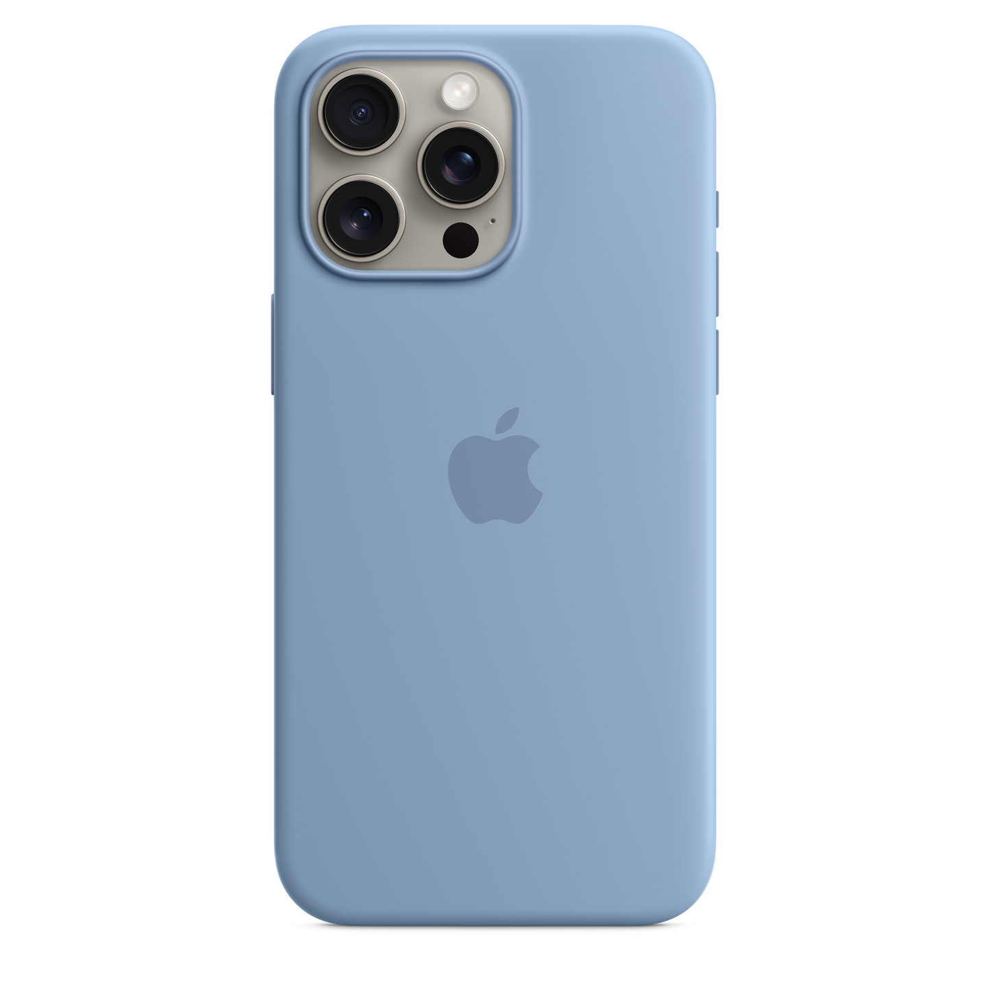 Coque en silicone avec MagSafe pour iPhone 15 Pro Max - Bleu d’hiver