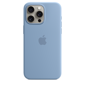 Coque en silicone avec MagSafe pour iPhone 15 Pro Max - Bleu d’hiver