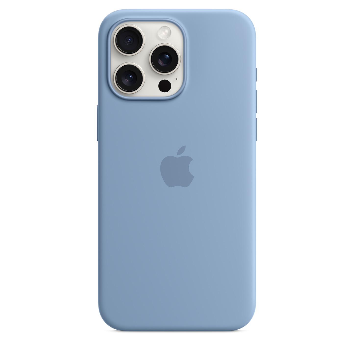 Coque en silicone avec MagSafe pour iPhone 15 Pro Max - Bleu d’hiver