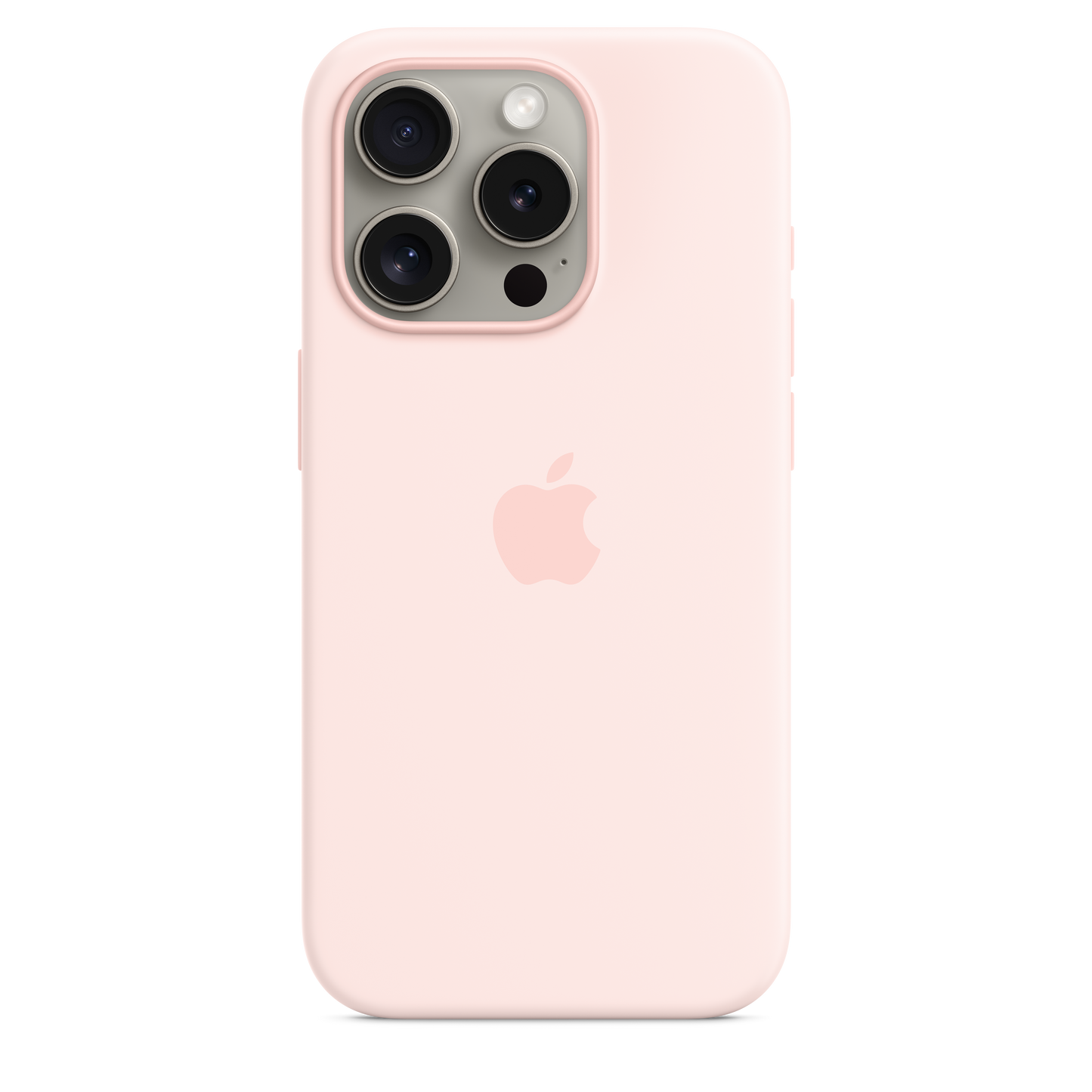 Coque en silicone avec MagSafe pour iPhone 15 Pro - Rose pâle