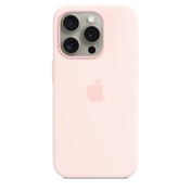 Coque en silicone avec MagSafe pour iPhone 15 Pro - Rose pâle