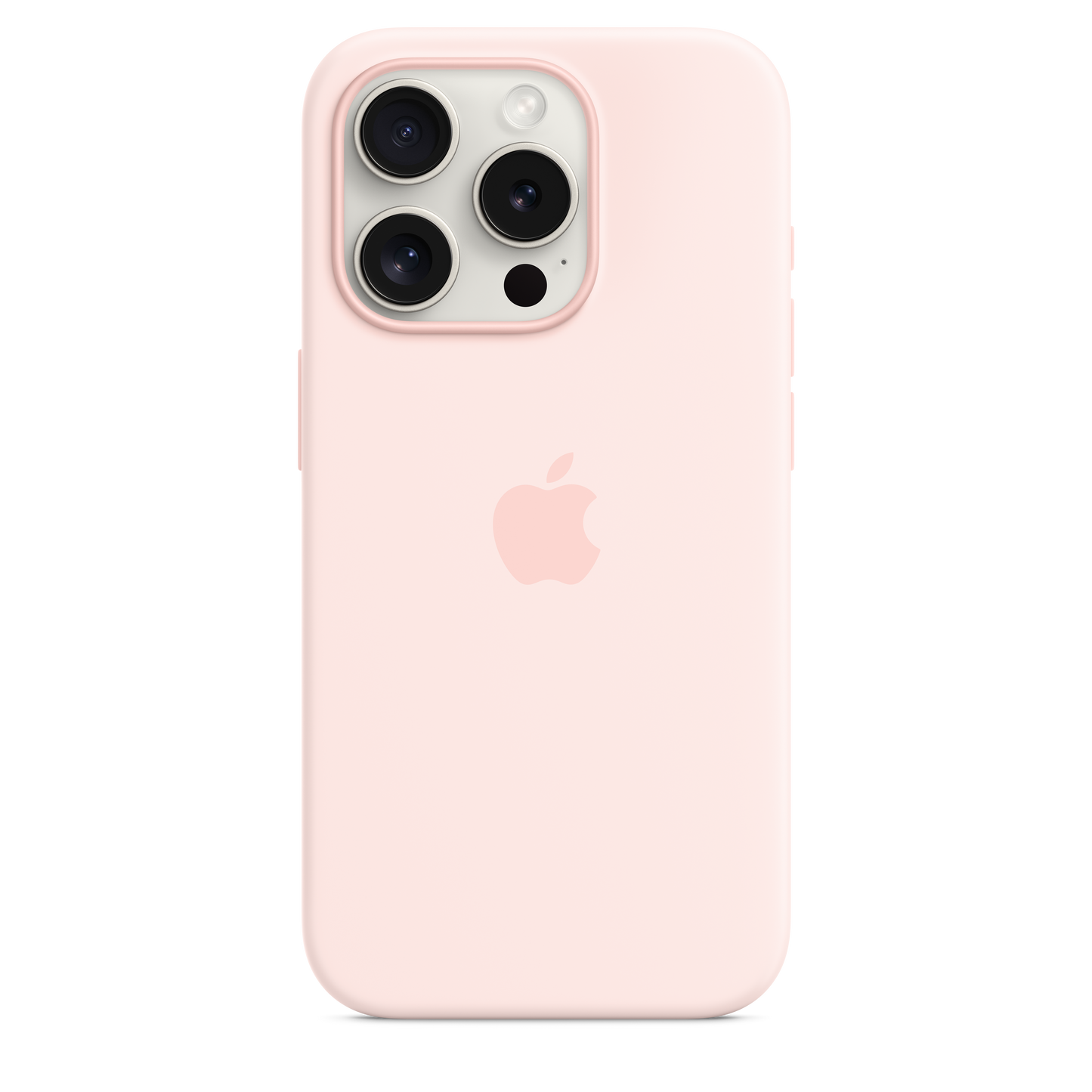 Coque en silicone avec MagSafe pour iPhone 15 Pro - Rose pâle