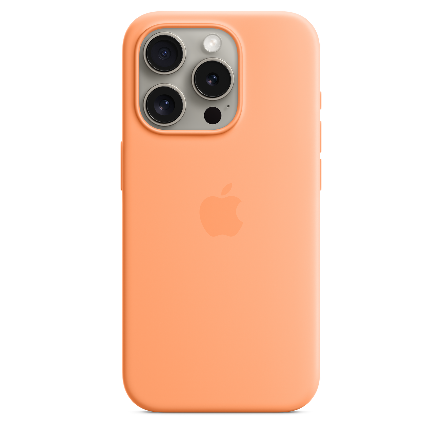 Coque en silicone avec MagSafe pour iPhone 15 Pro - Sorbet à l’orange