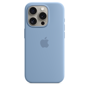 EOL Coque en silicone avec MagSafe pour iPhone 15 Pro - Bleu d’hiver