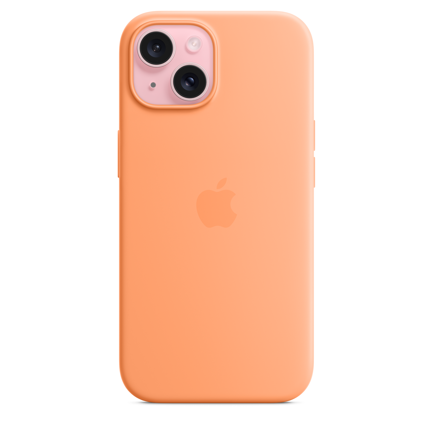 Coque en silicone avec MagSafe pour iPhone 15 - Sorbet à l’orange