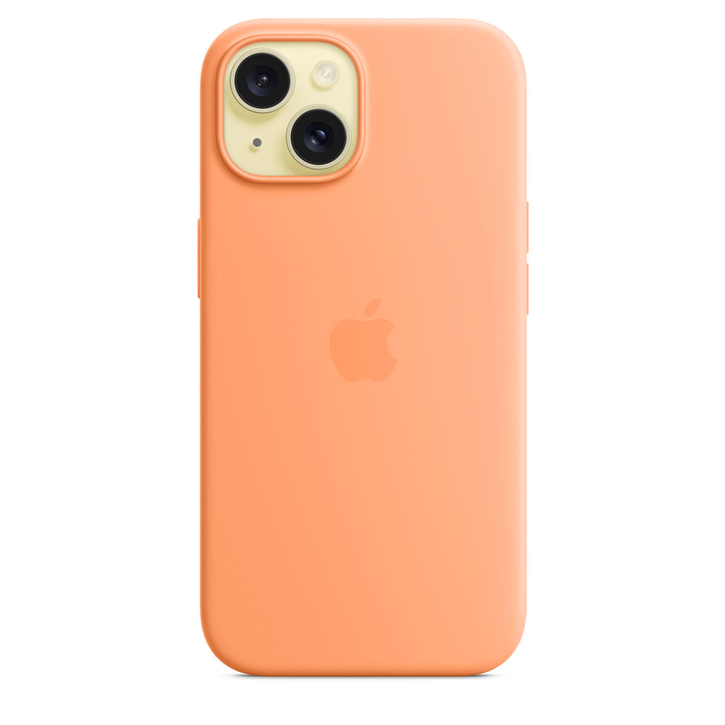 Coque en silicone avec MagSafe pour iPhone 15 - Sorbet à l’orange