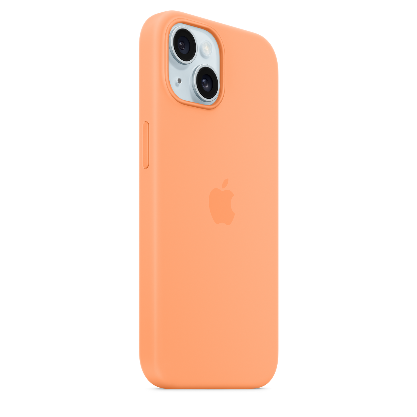 Coque en silicone avec MagSafe pour iPhone 15 - Sorbet à l’orange