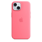 Coque en silicone avec MagSafe pour iPhone 15 - Rose