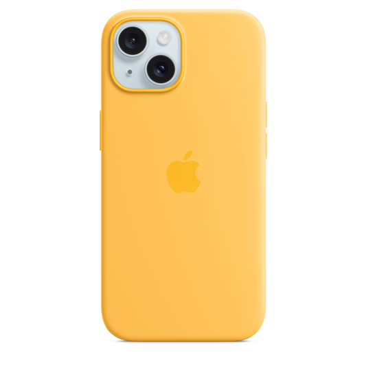 Coque en silicone avec MagSafe pour iPhone 15 - Rayon de soleil