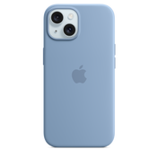 EOL Coque en silicone avec MagSafe pour iPhone 15 - Bleu d’hiver