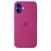 Coque en silicone avec MagSafe pour iPhone 16 Plus - Fuchsia