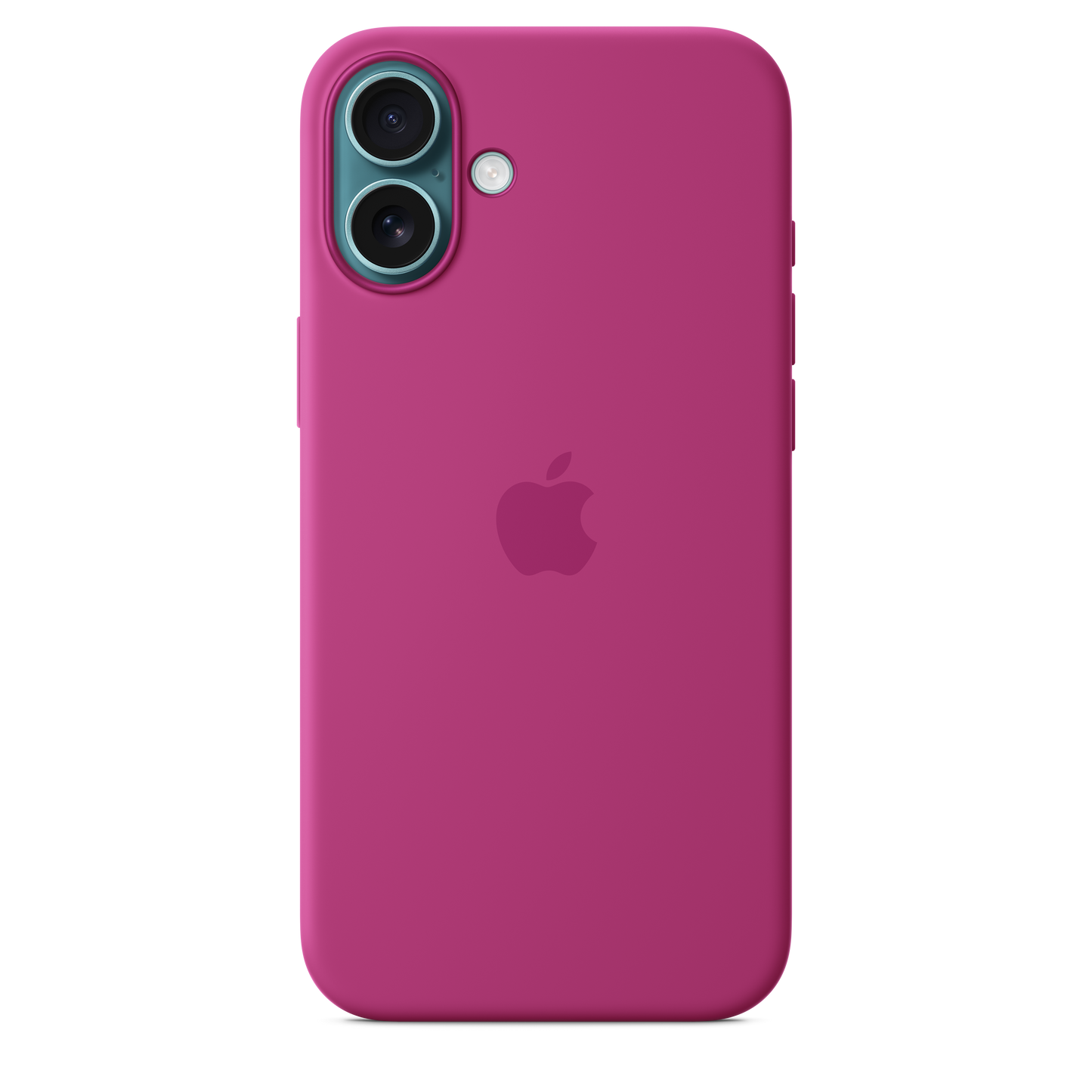 Coque en silicone avec MagSafe pour iPhone 16 Plus - Fuchsia