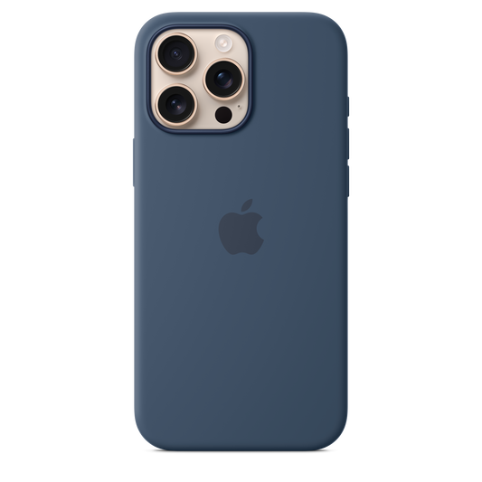 Siliconenhoesje met MagSafe voor iPhone 16 Pro Max - Denim