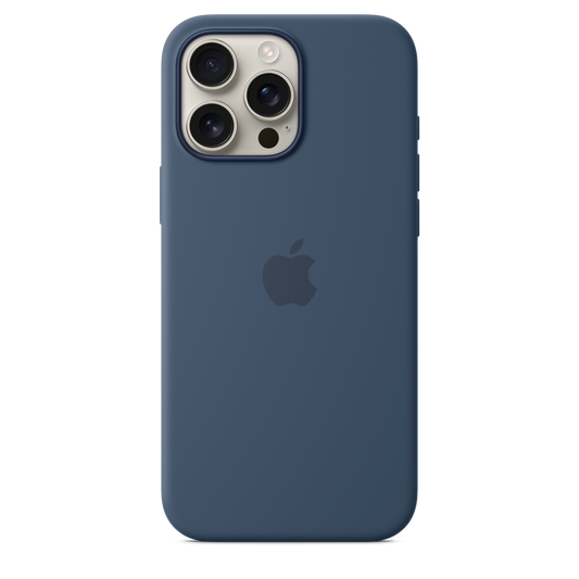 Siliconenhoesje met MagSafe voor iPhone 16 Pro Max - Denim