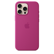 Coque en silicone avec MagSafe pour iPhone 16 Pro Max - Fuchsia