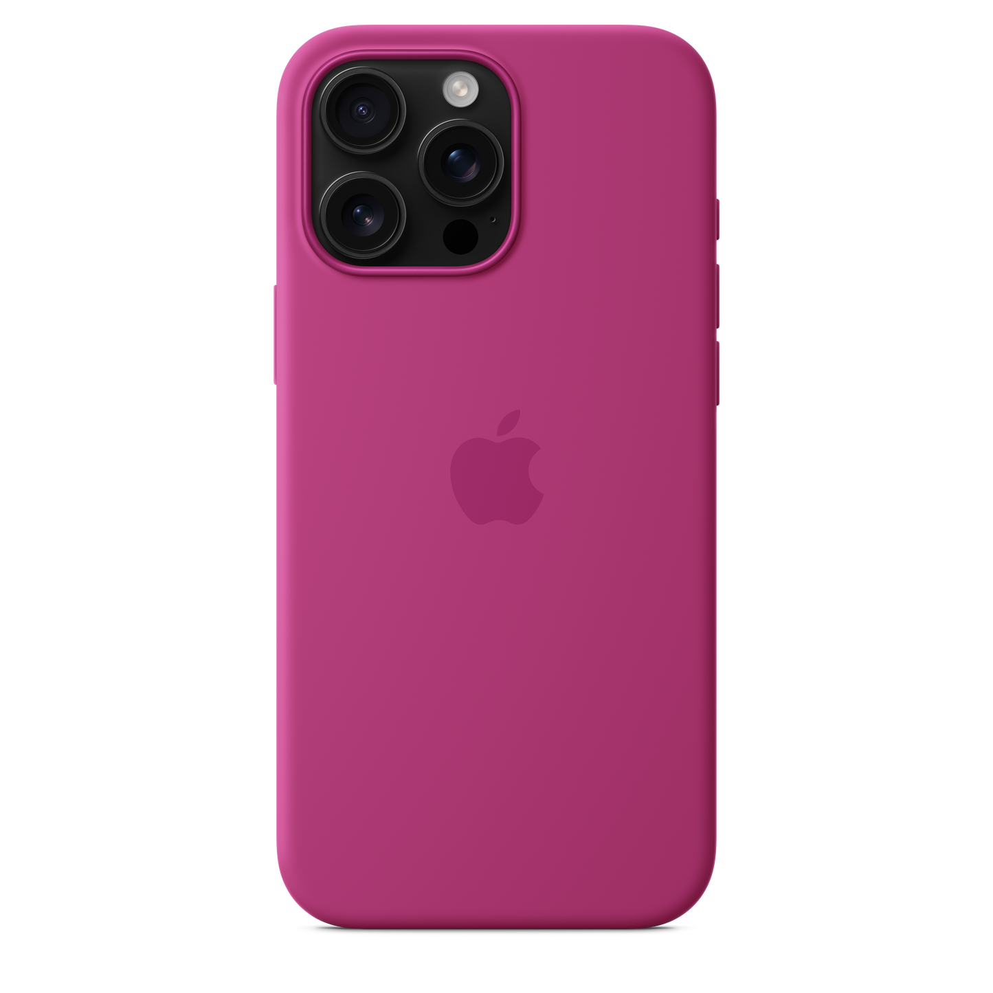 Coque en silicone avec MagSafe pour iPhone 16 Pro Max - Fuchsia