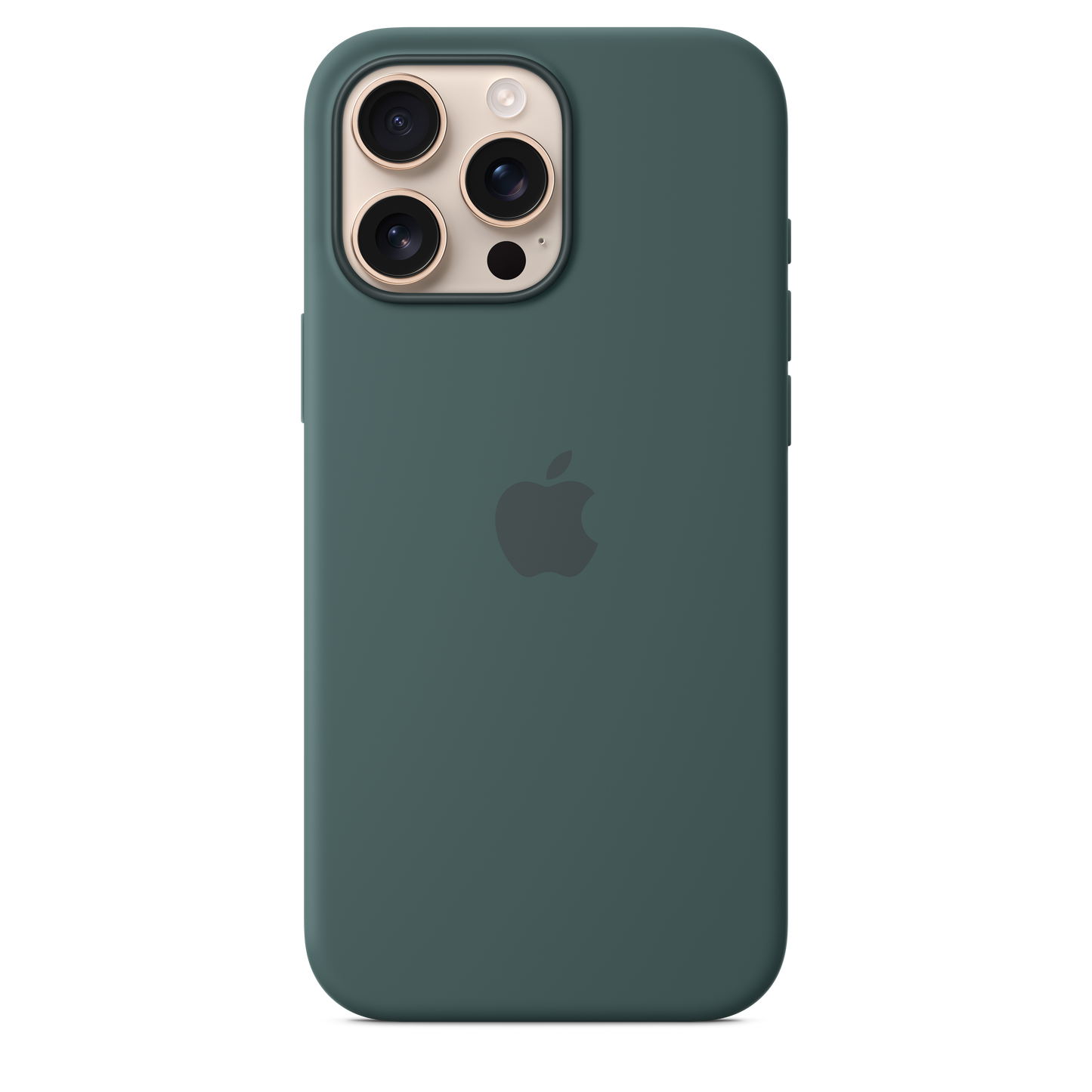 Coque en silicone avec MagSafe pour iPhone 16 Pro Max - Vert lacustre