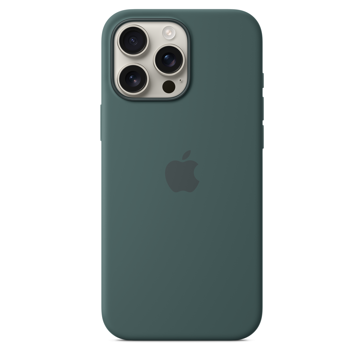 Coque en silicone avec MagSafe pour iPhone 16 Pro Max - Vert lacustre