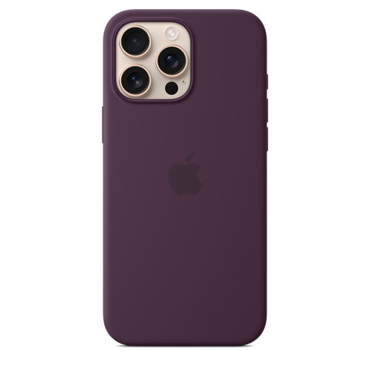 Coque en silicone avec MagSafe pour iPhone 16 Pro Max - Prune