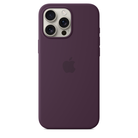 Coque en silicone avec MagSafe pour iPhone 16 Pro Max - Prune