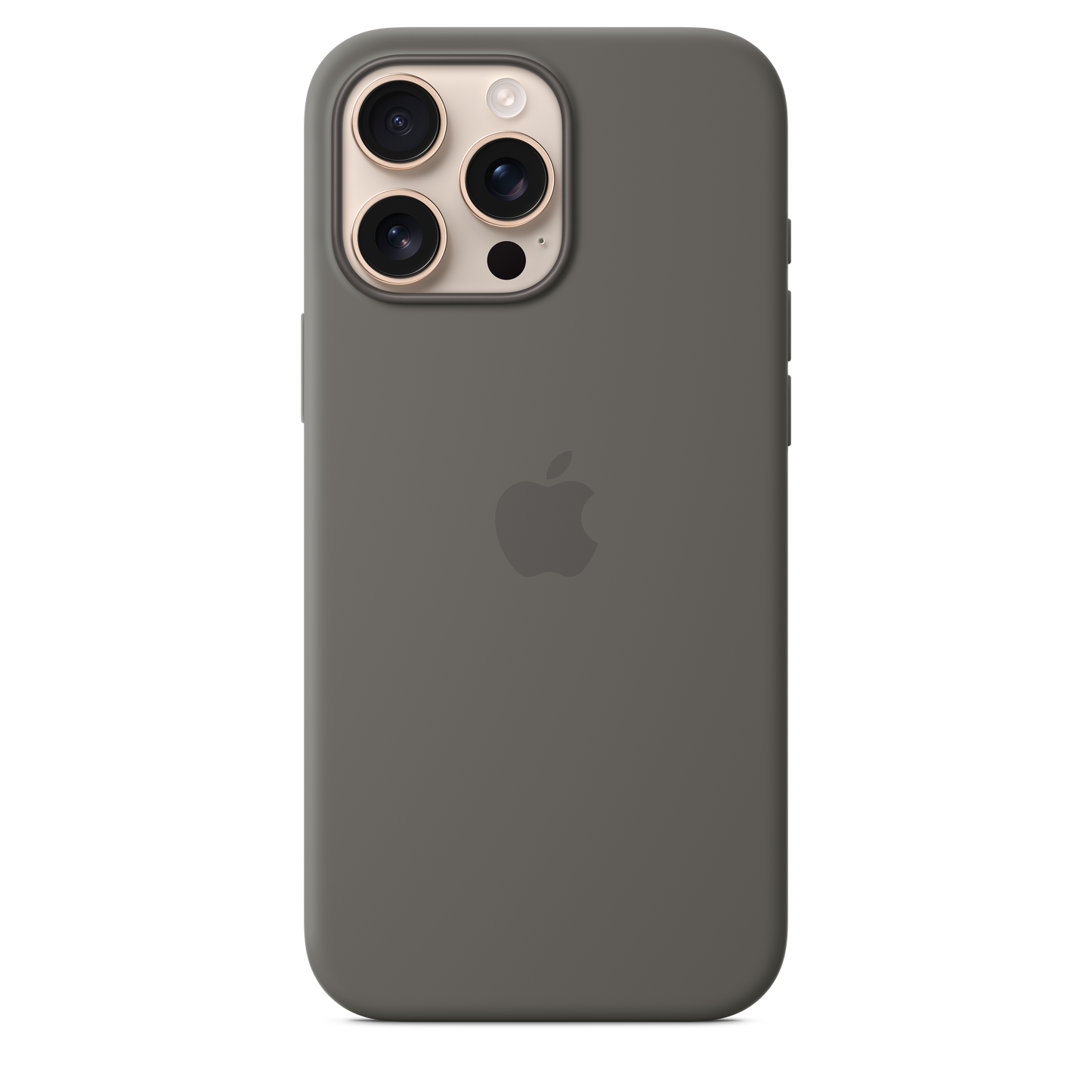 Coque en silicone avec MagSafe pour iPhone 16 Pro Max - Gris minéral