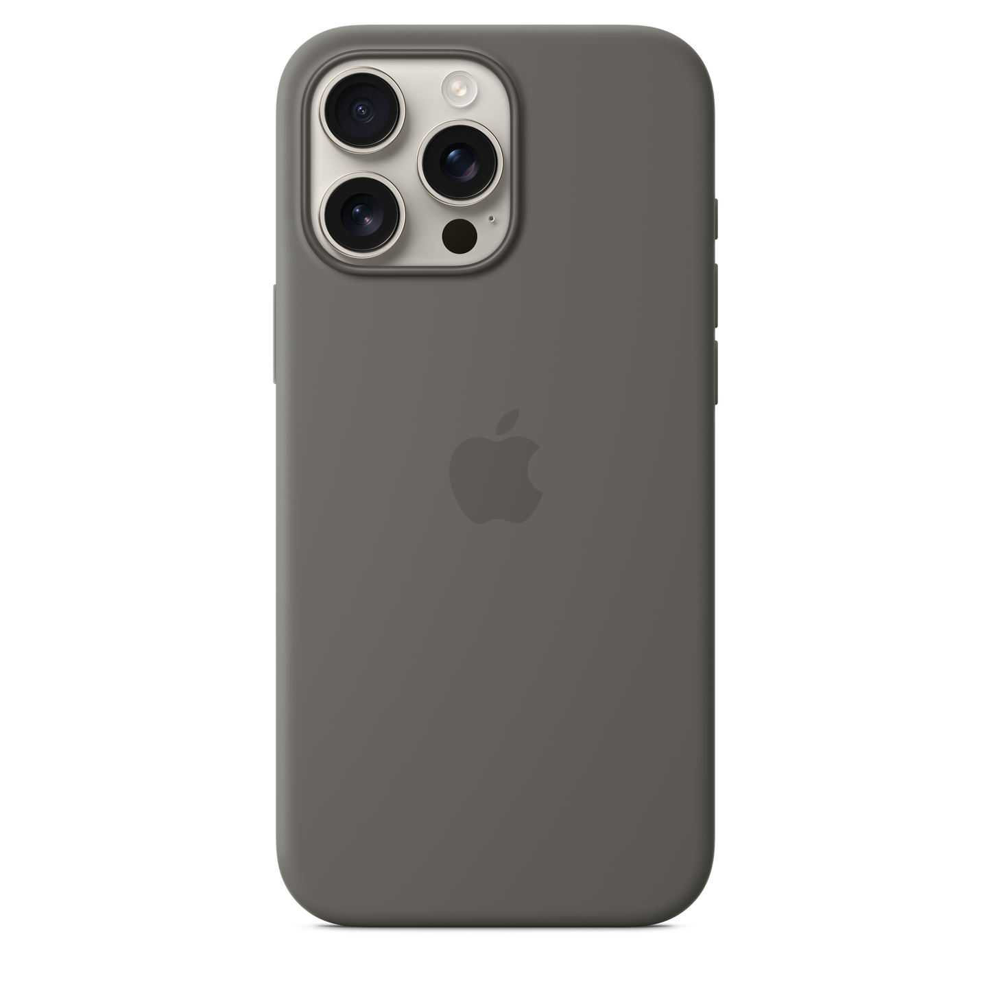 Coque en silicone avec MagSafe pour iPhone 16 Pro Max - Gris minéral