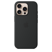 Coque en silicone avec MagSafe pour iPhone 16 Pro - Noir